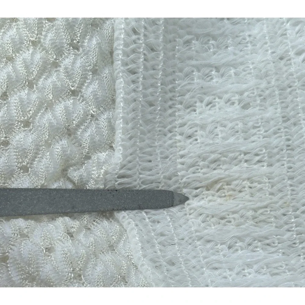 Vintage White Baby Blanket Lace Knit Christening Shower Gift Delicate Baptism 80